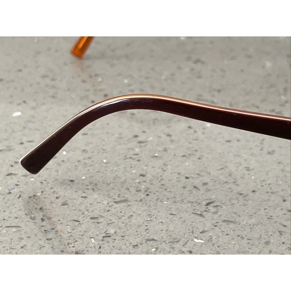 Vogue Half rim Eyeglasses FRAMES ONLY VO3619 740 52-18-135 Shiny Brown Orange